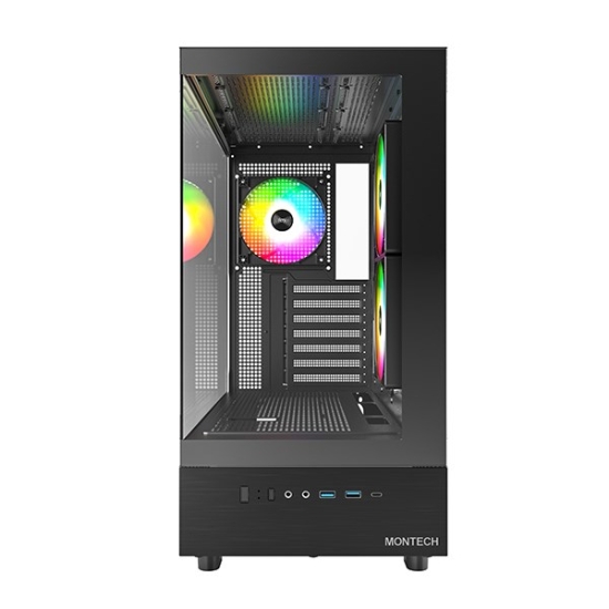 Montech XR Midi-Tower, Szkło Hartowane - czarna (typ akwarium)